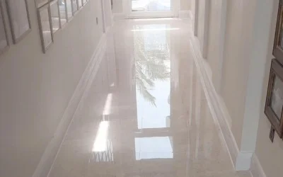 Professional marble protection covering for Dubai villa renovations